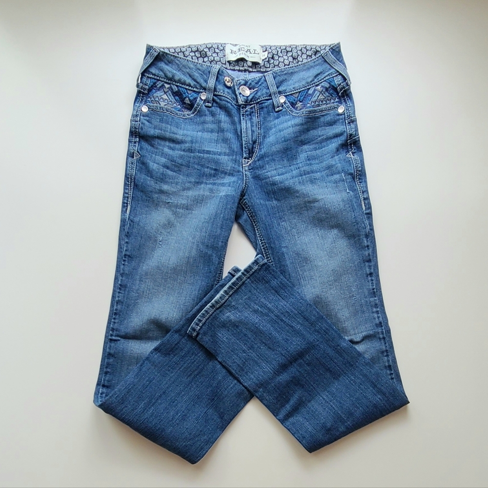 Ariat REAL Perfect Rise Straight Mika Eleanor Jeans Womens 28 Long